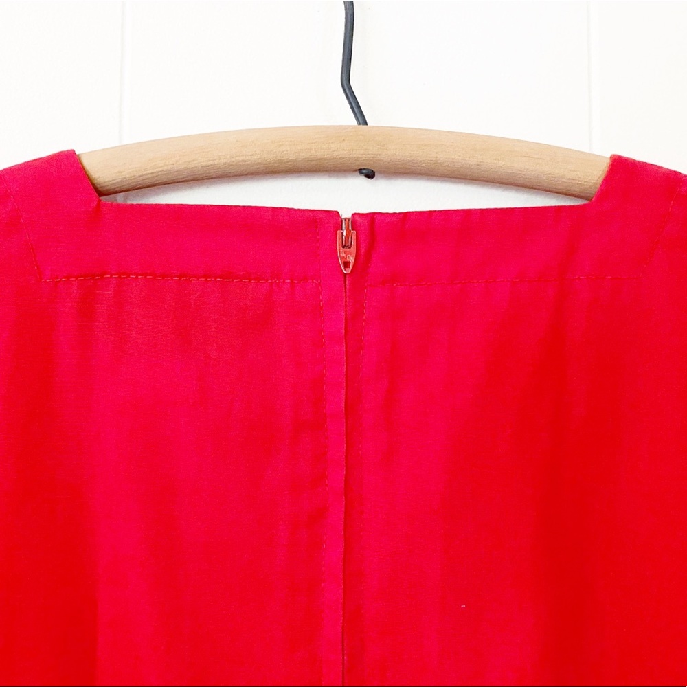 ❌SOLD❌VTG 80s Dovani Cherry Red Square Neck Minidress - Picture 5 of 9